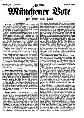 Münchener Bote für Stadt und Land Sonntag 7. November 1869