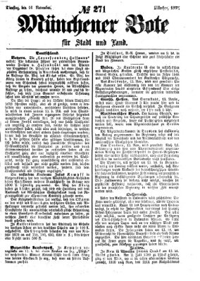 Münchener Bote für Stadt und Land Dienstag 16. November 1869