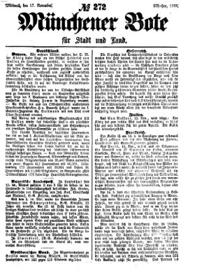 Münchener Bote für Stadt und Land Mittwoch 17. November 1869