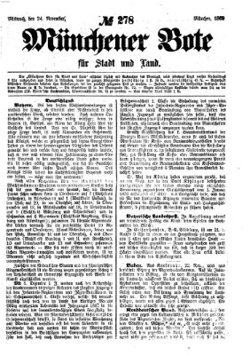 Münchener Bote für Stadt und Land Mittwoch 24. November 1869