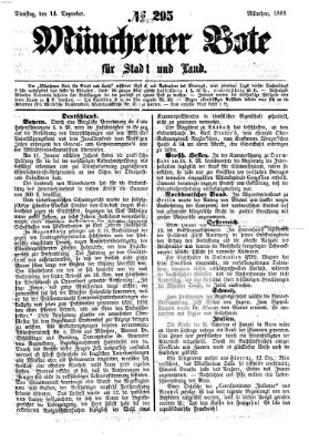 Münchener Bote für Stadt und Land Dienstag 14. Dezember 1869