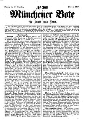 Münchener Bote für Stadt und Land Montag 27. Dezember 1869