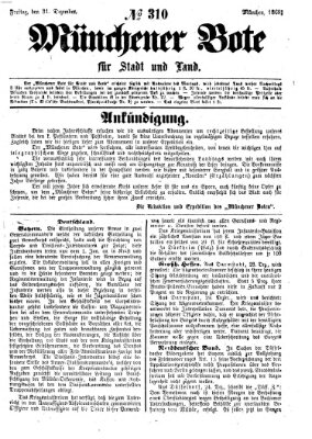 Münchener Bote für Stadt und Land Freitag 31. Dezember 1869