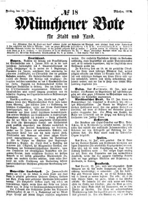 Münchener Bote für Stadt und Land Freitag 21. Januar 1870