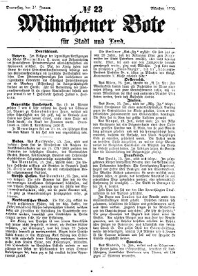 Münchener Bote für Stadt und Land Donnerstag 27. Januar 1870