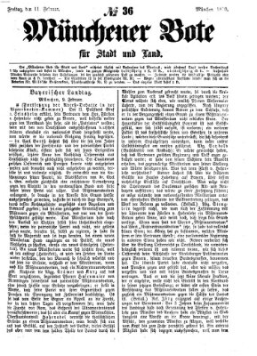 Münchener Bote für Stadt und Land Freitag 11. Februar 1870