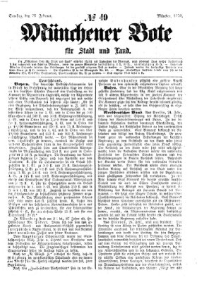 Münchener Bote für Stadt und Land Samstag 26. Februar 1870