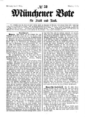 Münchener Bote für Stadt und Land Mittwoch 2. März 1870