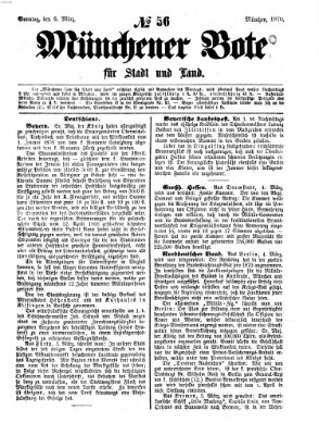 Münchener Bote für Stadt und Land Sonntag 6. März 1870