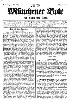 Münchener Bote für Stadt und Land Donnerstag 10. März 1870