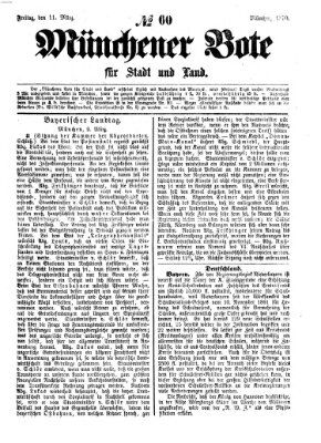 Münchener Bote für Stadt und Land Freitag 11. März 1870