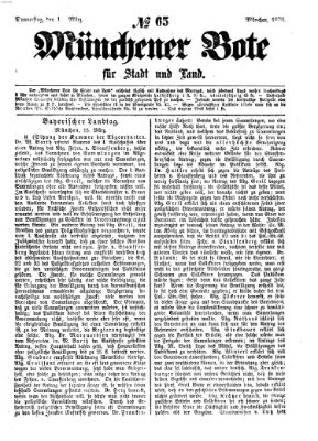 Münchener Bote für Stadt und Land Donnerstag 17. März 1870