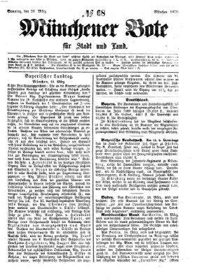 Münchener Bote für Stadt und Land Sonntag 20. März 1870