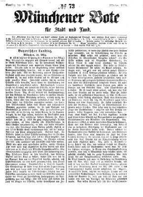 Münchener Bote für Stadt und Land Samstag 26. März 1870