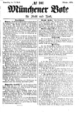 Münchener Bote für Stadt und Land Donnerstag 28. April 1870