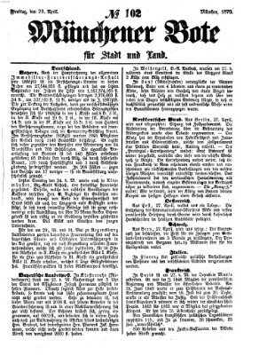 Münchener Bote für Stadt und Land Freitag 29. April 1870