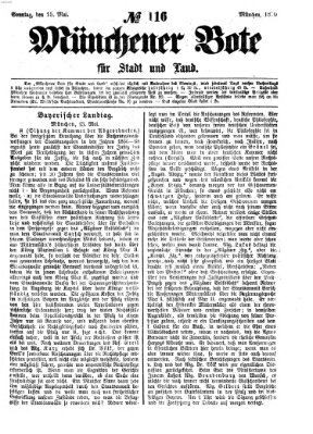 Münchener Bote für Stadt und Land Sonntag 15. Mai 1870