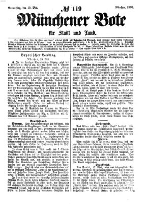 Münchener Bote für Stadt und Land Donnerstag 19. Mai 1870