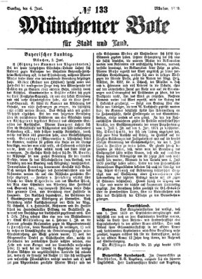 Münchener Bote für Stadt und Land Samstag 4. Juni 1870