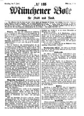 Münchener Bote für Stadt und Land Dienstag 7. Juni 1870