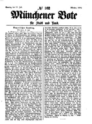 Münchener Bote für Stadt und Land Sonntag 10. Juli 1870