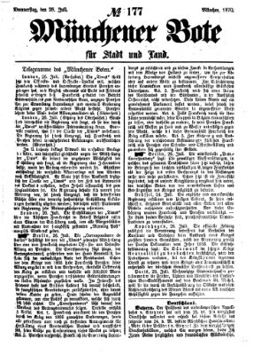 Münchener Bote für Stadt und Land Donnerstag 28. Juli 1870