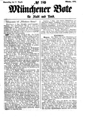 Münchener Bote für Stadt und Land Donnerstag 11. August 1870