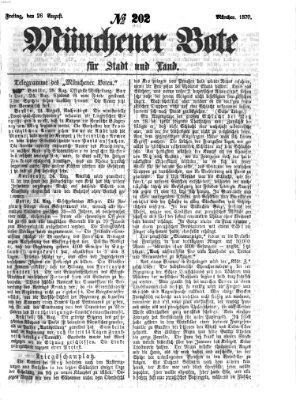 Münchener Bote für Stadt und Land Freitag 26. August 1870