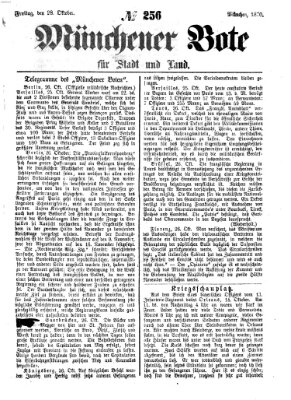 Münchener Bote für Stadt und Land Freitag 28. Oktober 1870