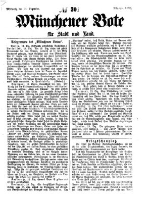 Münchener Bote für Stadt und Land Mittwoch 21. Dezember 1870