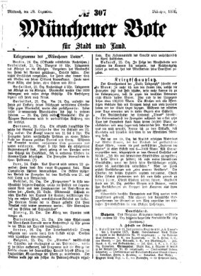 Münchener Bote für Stadt und Land Mittwoch 28. Dezember 1870