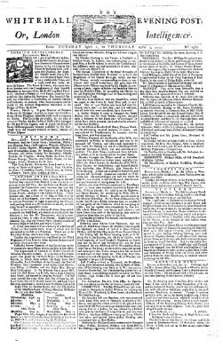 The Whitehall evening post or London intelligencer Mittwoch 2. April 1755