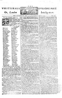 The Whitehall evening post or London intelligencer Sonntag 6. April 1755