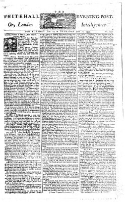 The Whitehall evening post or London intelligencer Mittwoch 11. Juni 1755