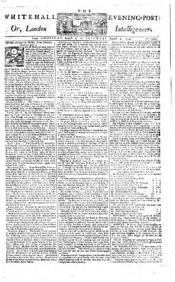 The Whitehall evening post or London intelligencer Samstag 9. August 1755