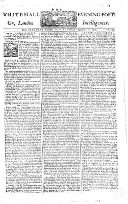 The Whitehall evening post or London intelligencer Montag 22. September 1755