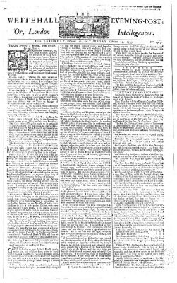 The Whitehall evening post or London intelligencer Samstag 11. Oktober 1755