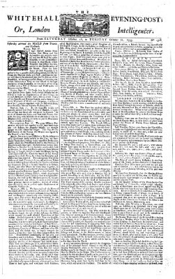 The Whitehall evening post or London intelligencer Dienstag 21. Oktober 1755