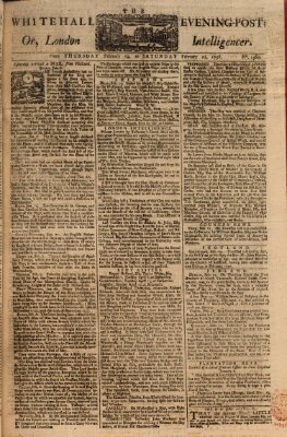 The Whitehall evening post or London intelligencer Samstag 21. Februar 1756