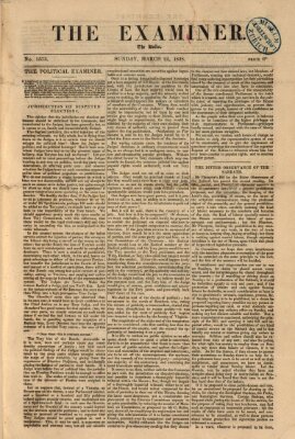 Examiner Sonntag 25. März 1838