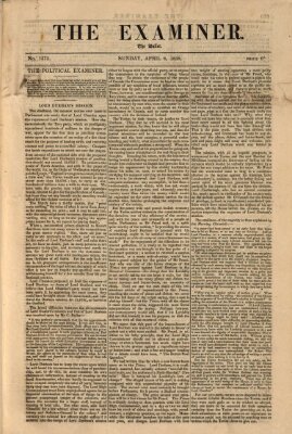 Examiner Sonntag 8. April 1838