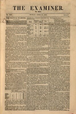 Examiner Sonntag 15. April 1838