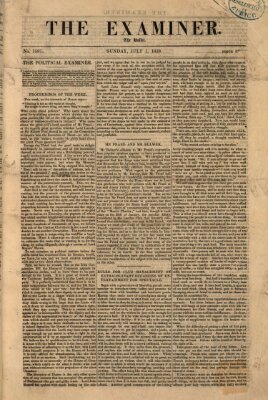 Examiner Sonntag 1. Juli 1838