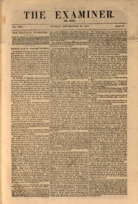 Examiner Sonntag 23. September 1838