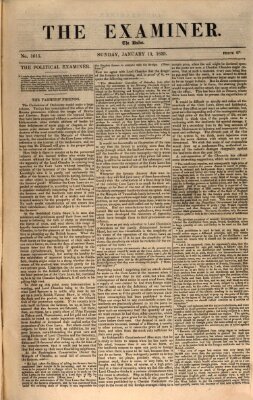 Examiner Sonntag 13. Januar 1839