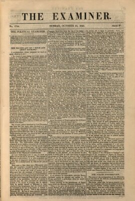 Examiner Sonntag 25. Oktober 1840