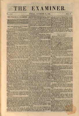 Examiner Sonntag 29. November 1840