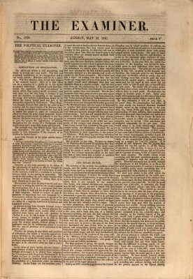 Examiner Sonntag 16. Mai 1841