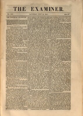 Examiner Samstag 24. Juli 1841