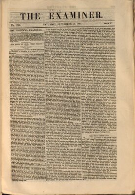 Examiner Samstag 25. September 1841